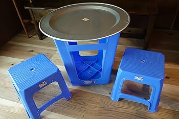 ベトナム屋台・ステンレス製スツール 送料無料 自由に選べるセット 本場ベトナム屋台の椅子や机 屋台
